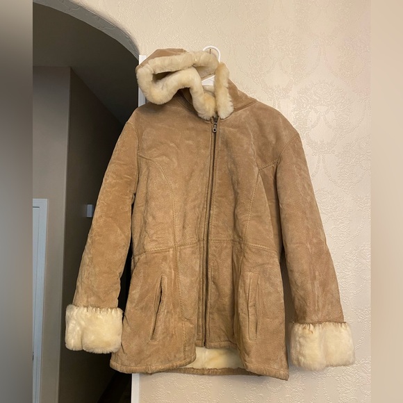 Wilson’s Leather Women's Tan and Cream Jacket - Picture 3 of 8